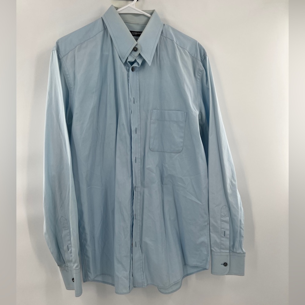 Dolce Gabbana blue dress shirt 17/43